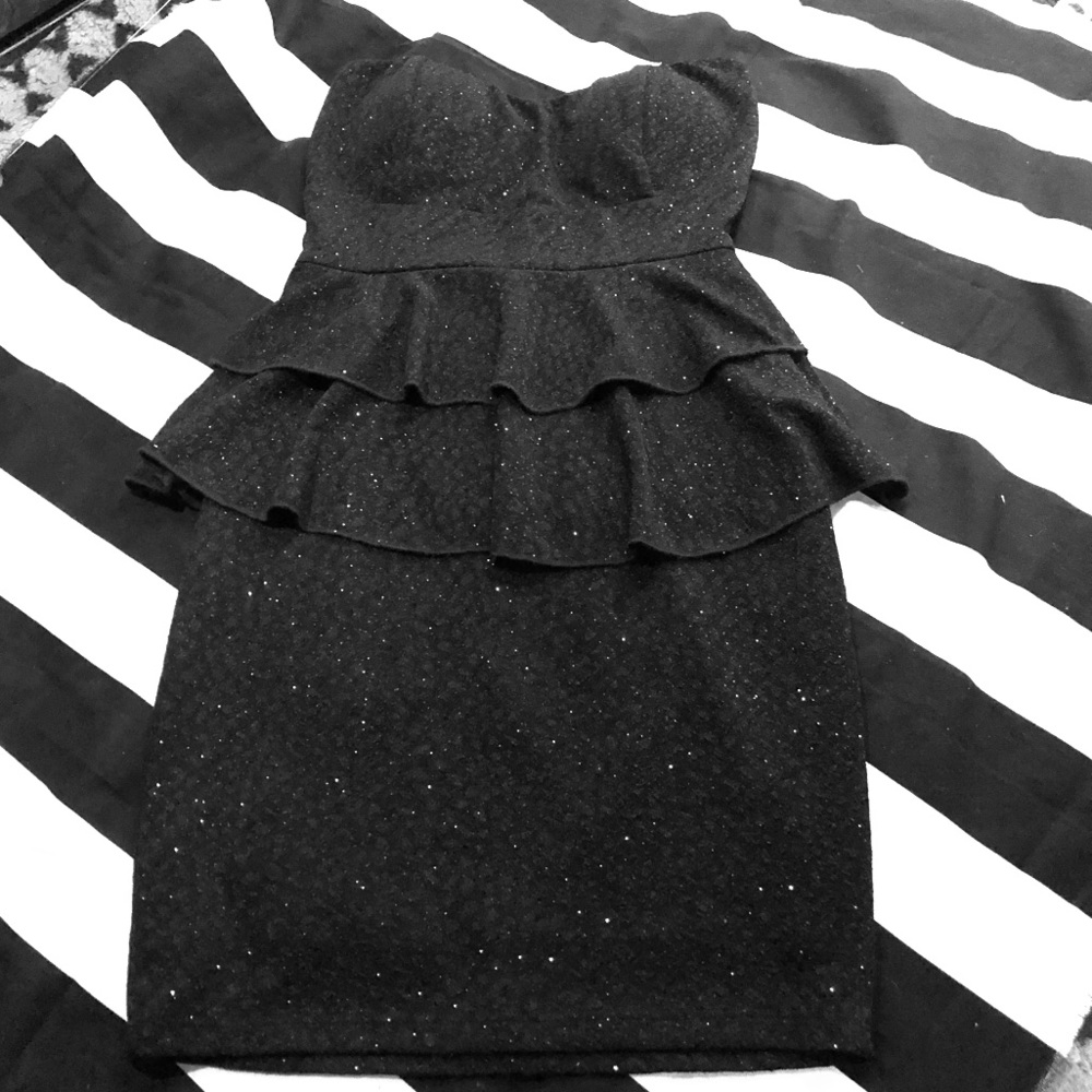 {Windsor}Black Leopard Sweetheart Cocktail Dress